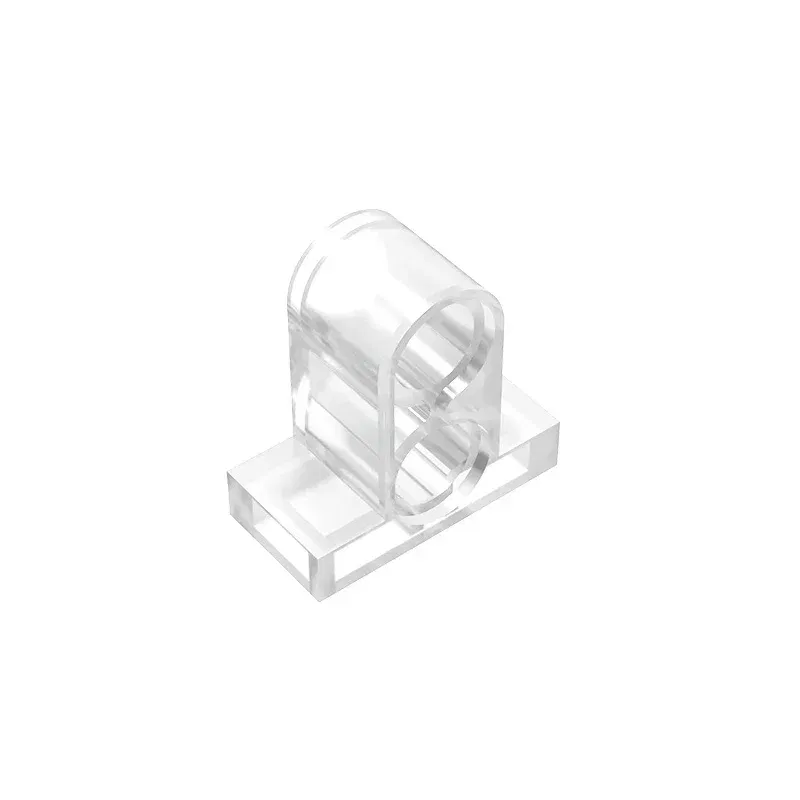 Color: Clear - Gobricks GDS-937 Technical, Pin Connector Plate 1x2x1 2/3 with 2 Holes  compatible with lego 32530 Educational Building Blocks