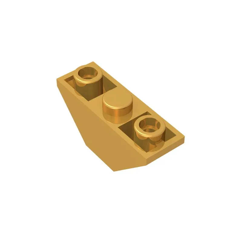 Color: Clear - Gobricks GDS-984 Slope, Inverted 45 3 x 1 Double compatible with lego 18759 2341 DIY Educational Building Blocks Technical