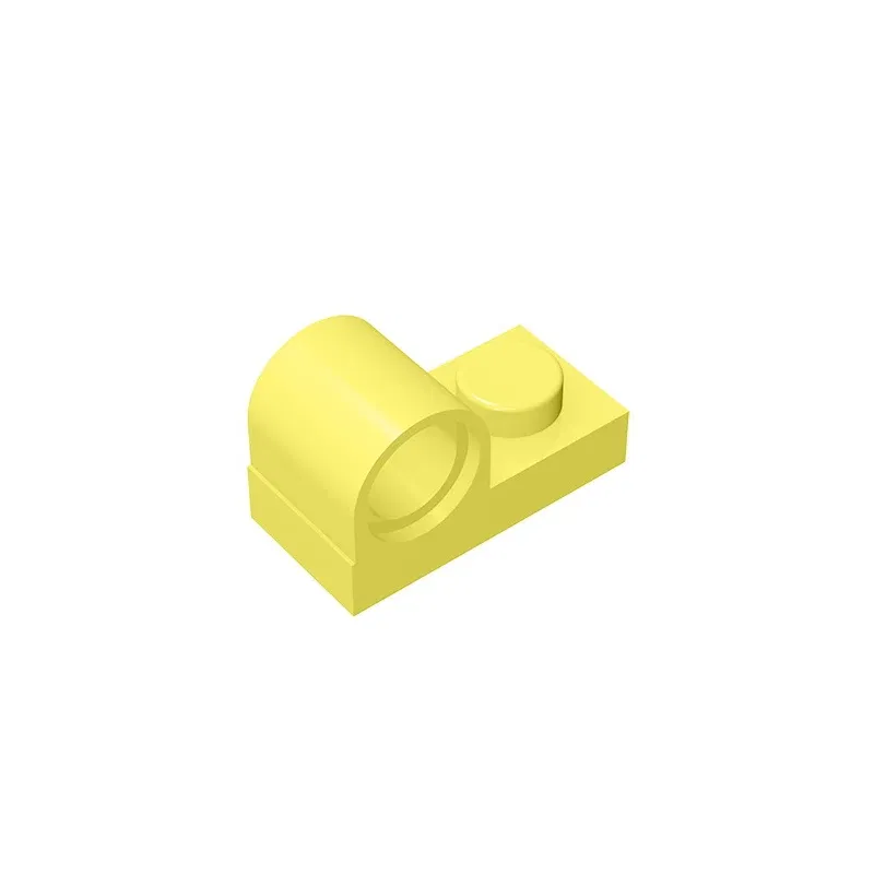 Color: Apricot - Gobricks GDS-811 Plate, Modified 1 x 2 with Pin Hole on Top compatible with lego 11458 pieces of children's DIY