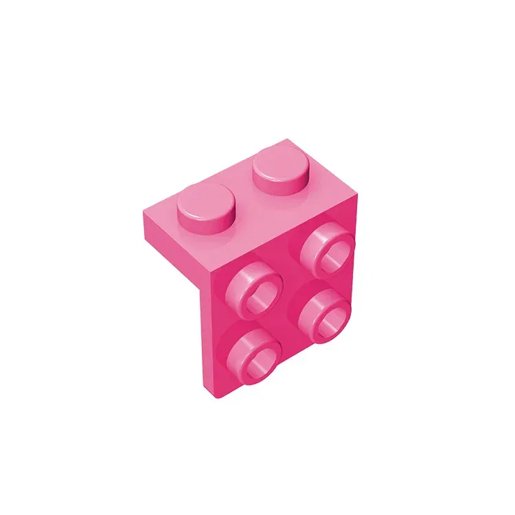Color: NAVY - Gobricks GDS-641 ANGLE PLATE 1X2 / 2X2 compatible with lego 44728 21712 92411 children's toys Assembles Building Blocks