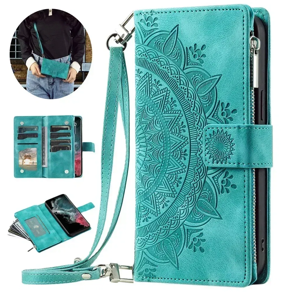 Material: PU, Color: PEACOCK BLUE - 13T 12T 11T Leather Case For Redmi Note 12 Pro Plus 5G Flip Case Crossbody Zip Book Funda Xiaomi Redmi Note 13 Pro 11 12s 13c 4G