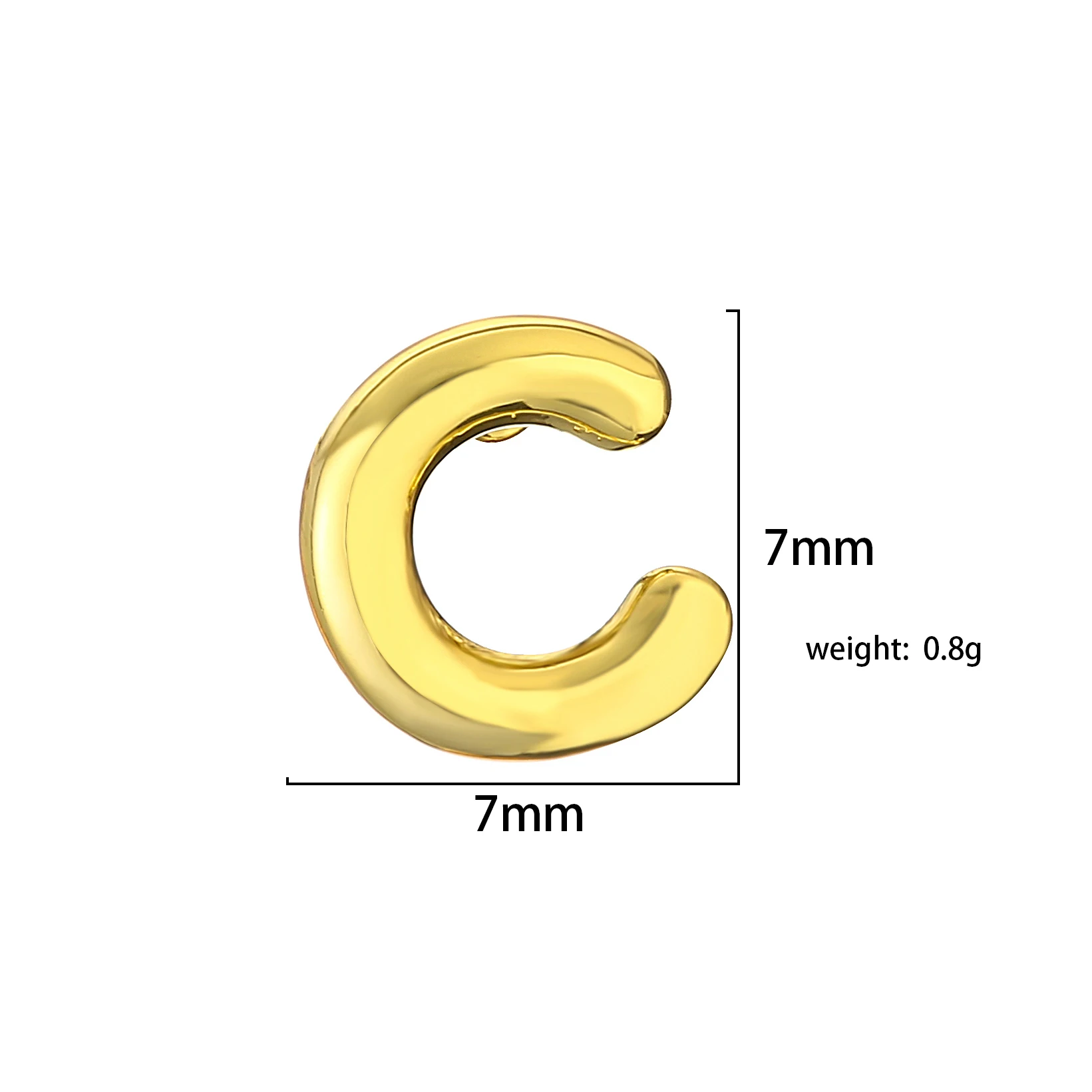 Metal Color: Light Yellow Gold Color, Ships From: CHINA, Main Stone Color: Yellow - HECHENG,Initial Letter Earring For Women Men  A-Z 26 Letters Stud Earrings,Brass 18K Plated ear stud Jewelry
