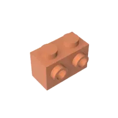 Color: Orange - MOC PARTS DIY GDS-634 BRICK 1X2 W. 2 KNOBS compatible with lego 11211 children's toys Assembles Building Blocks Technical