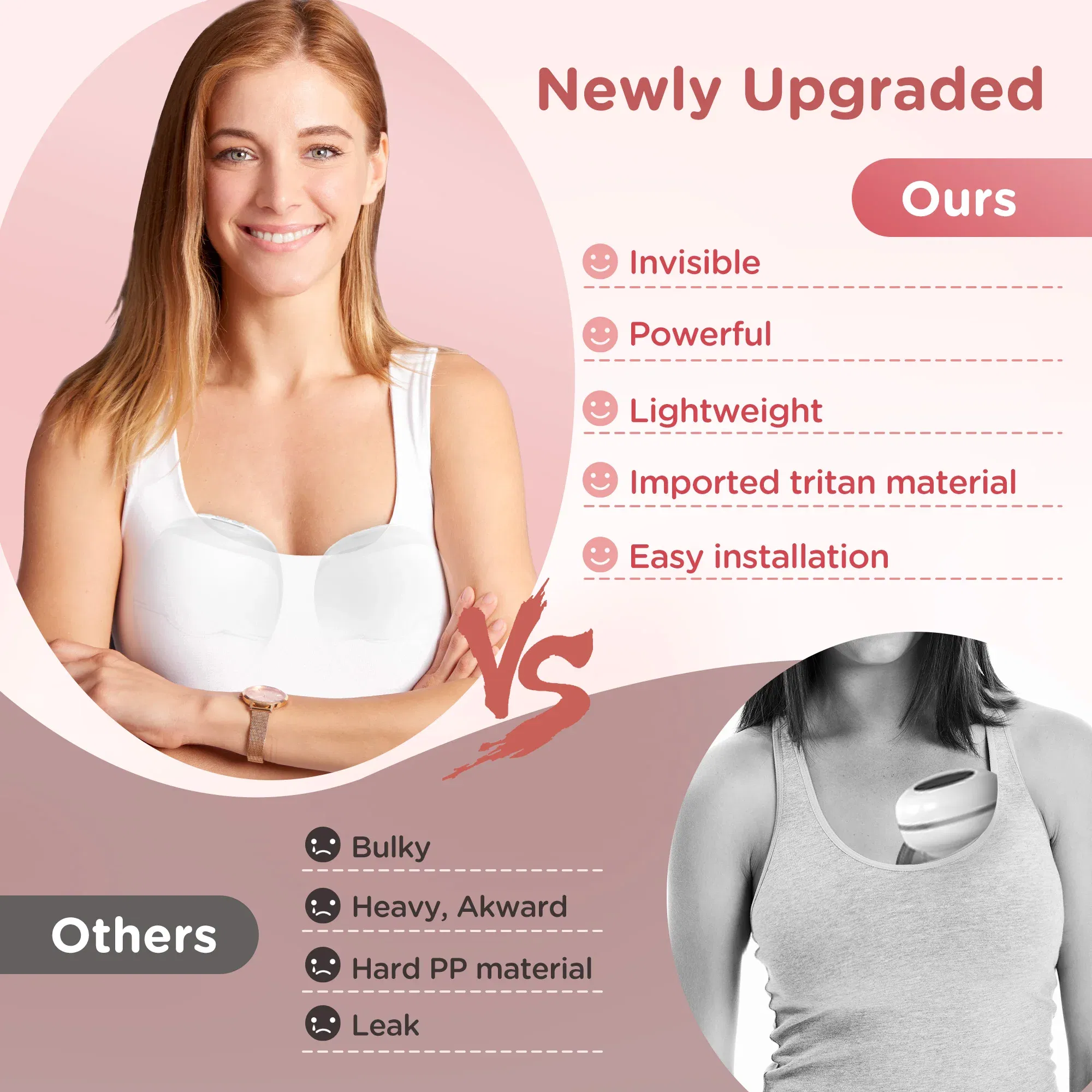 Color: WHITE - Hands Free Breast Pump Electric Wearable Breast Pump 3 Modes & 12 Levels Portable Wireless Breast Pump Low Noise Breastfeeding
