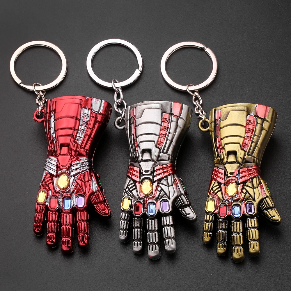 Color: Pink, Ships From: CHINA - Avengers Thanos Infinity Gauntlet Keychain Disney Superhero Iron Man Infinity Gloves Keyrings Car Pendant Key Holder Accessories