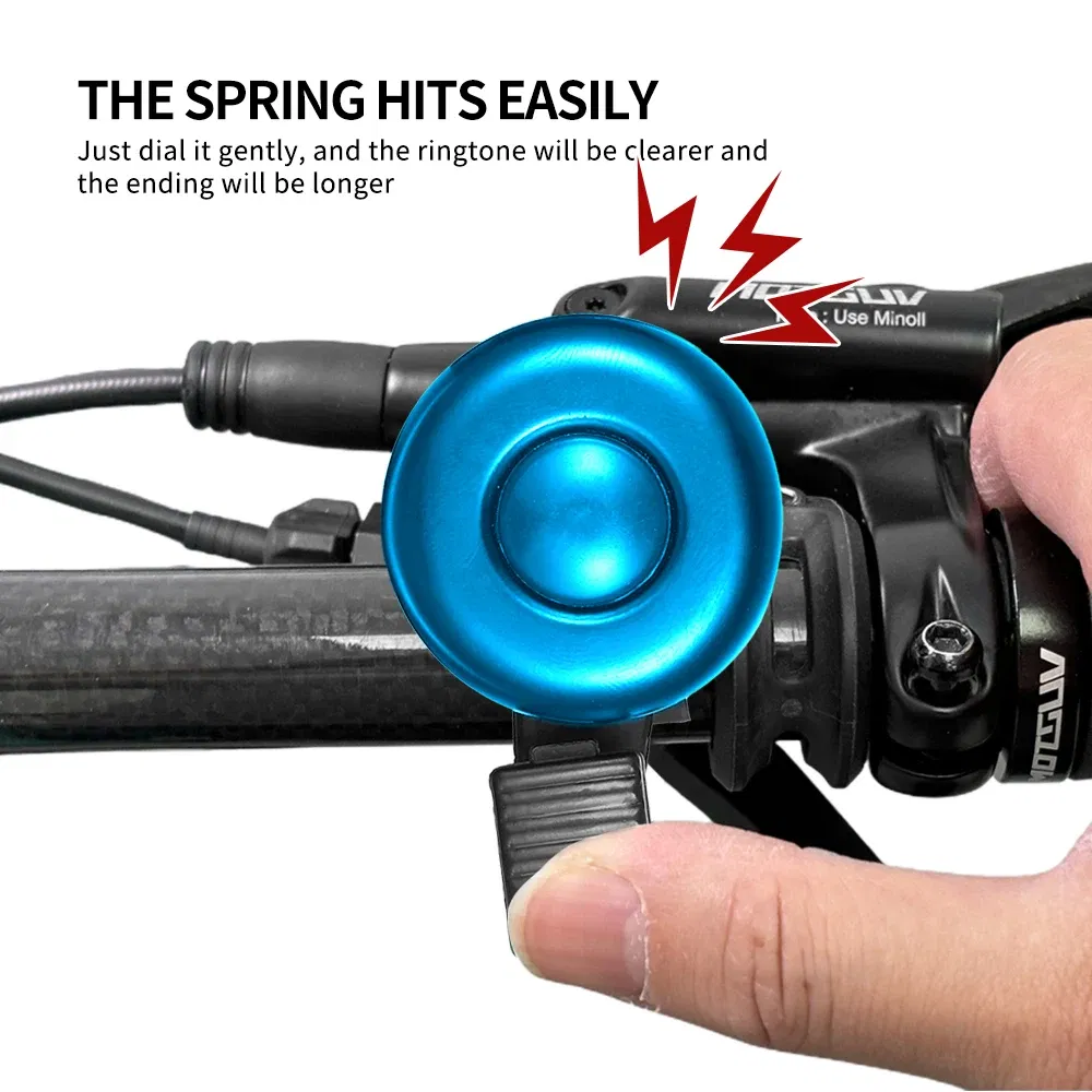 Color: Yellow - VXM Bicycle Bell MINI Aluminum Alloy Bike Ring Bell Safety Warning Alarm Loud Sound Handlebar Bell MTB Horn Cycling Accessories