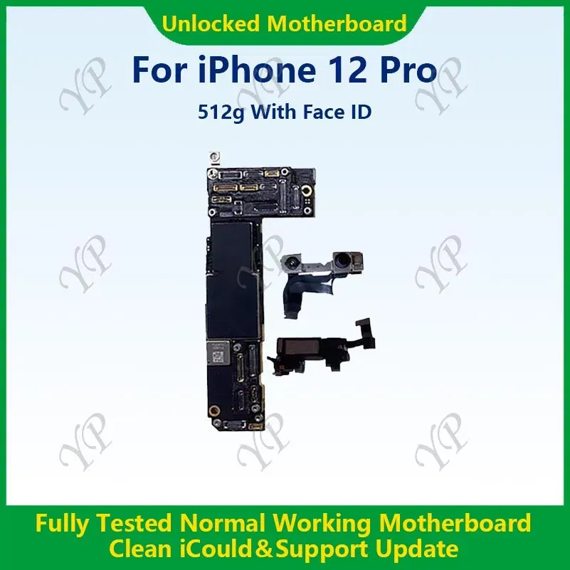 Color: Silver, Ships From: CHINA - Top Fully Tested Authentic Motherboard For iPhone 12 Pro Max 128g/256g Unlocked Mainboard With Face ID Cleaned iCloud Fast