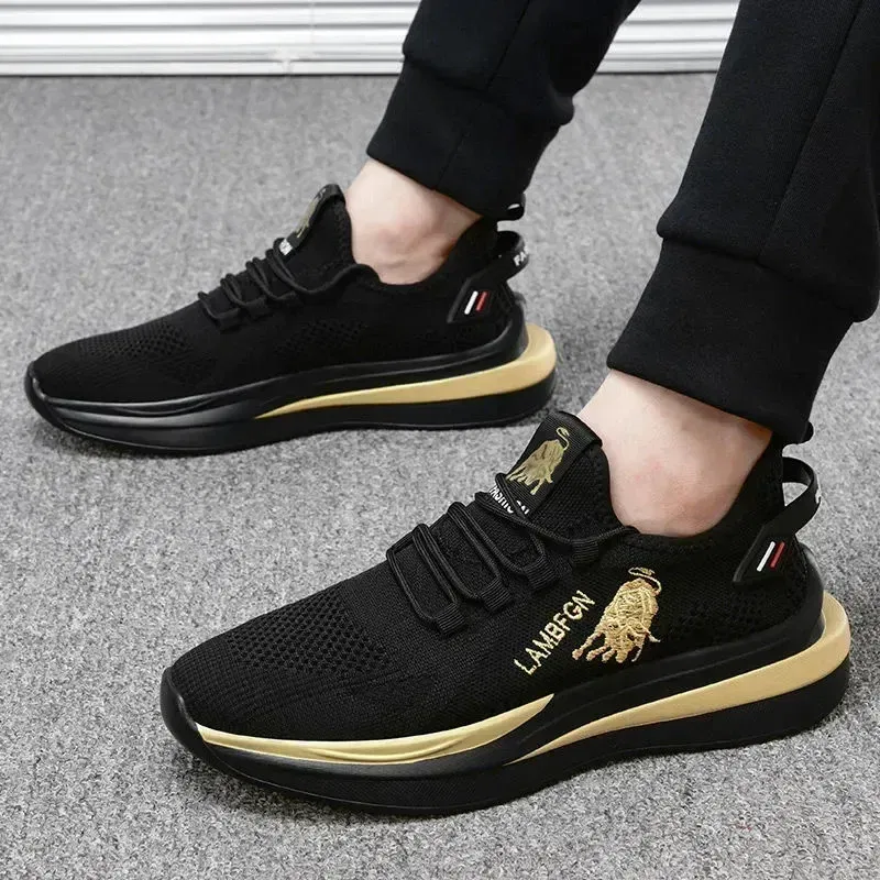 Color: Beige, Shoe Size: 41 - 2024 Men's Sports and Casual Shoes Summer Fashion New Shoes Round Toe Black Spring Men's Shoes