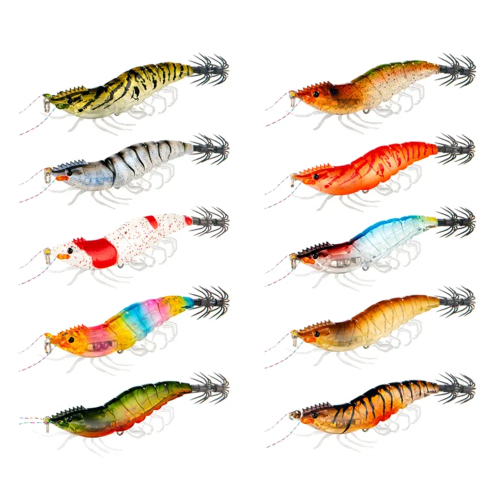 Color: WHITE, Size: 80mm - ILURE Squid Bait Squid Jigs Horizontal Luminous Webfoot Octopus Egi Lure Wobbler Artificial Hard Bait Cuttlefish Hook Tackle