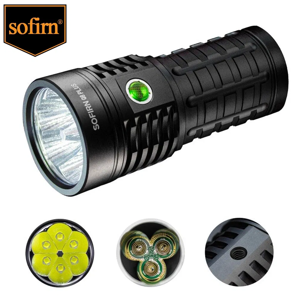 Emitting Color: changeable, Size: M, Ships From: Russian Federation - Sofirn Q8 Plus Super Powerful LED Flashlight 16000lm USB C Rechargeable 21700 Anduril 2.0 Torch XHP50B Reverse Charging
