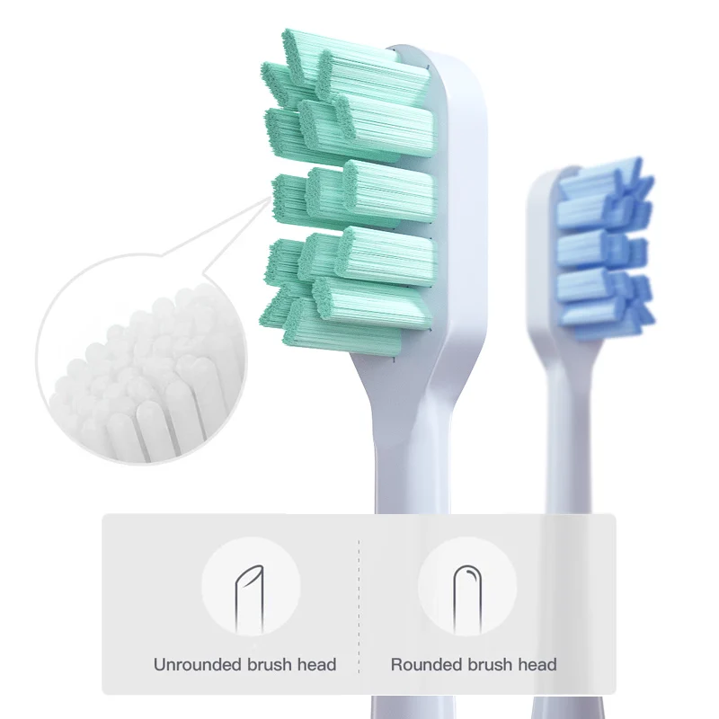 Color: Gold - For Xiaomi Mijia T300 T500 T700 Ultrasonic For Mijia Mi Electric Toothbrush Nozzles High-density Replacement Tooth Brush Head