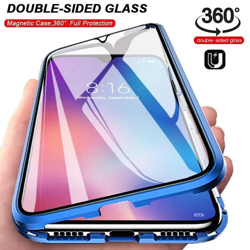 Color: Silver, Bundle: Case & Screen Protector, Material: Neoprene - 360 ?°Full Protection Metal Frame Magnetic Case For OPPO Reno 10 11 Pro 7 4G 7 Z 8 Lite 8Z 5G Double-Sided Glass Cover Cases