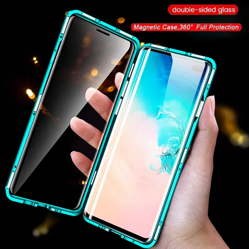 Color: Silver, Bundle: Case & Screen Protector, Material: Neoprene - 360 ?°Full Protection Metal Frame Magnetic Case For OPPO Reno 10 11 Pro 7 4G 7 Z 8 Lite 8Z 5G Double-Sided Glass Cover Cases