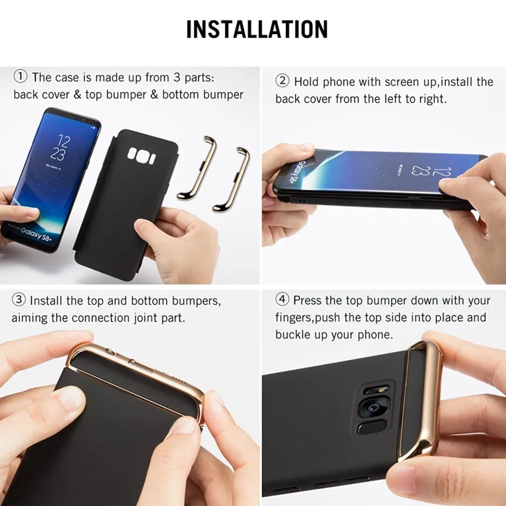 Color: Blue, Material: CANVAS - Luxury 3 in 1 Case for Samsung Galaxy S6 S7 Edge S8 S9 S10 Plus Note 8 9 Hard Cover J3 J5 J7 Pro 2017 J4 J6 J8 2018 A20 A30 A50
