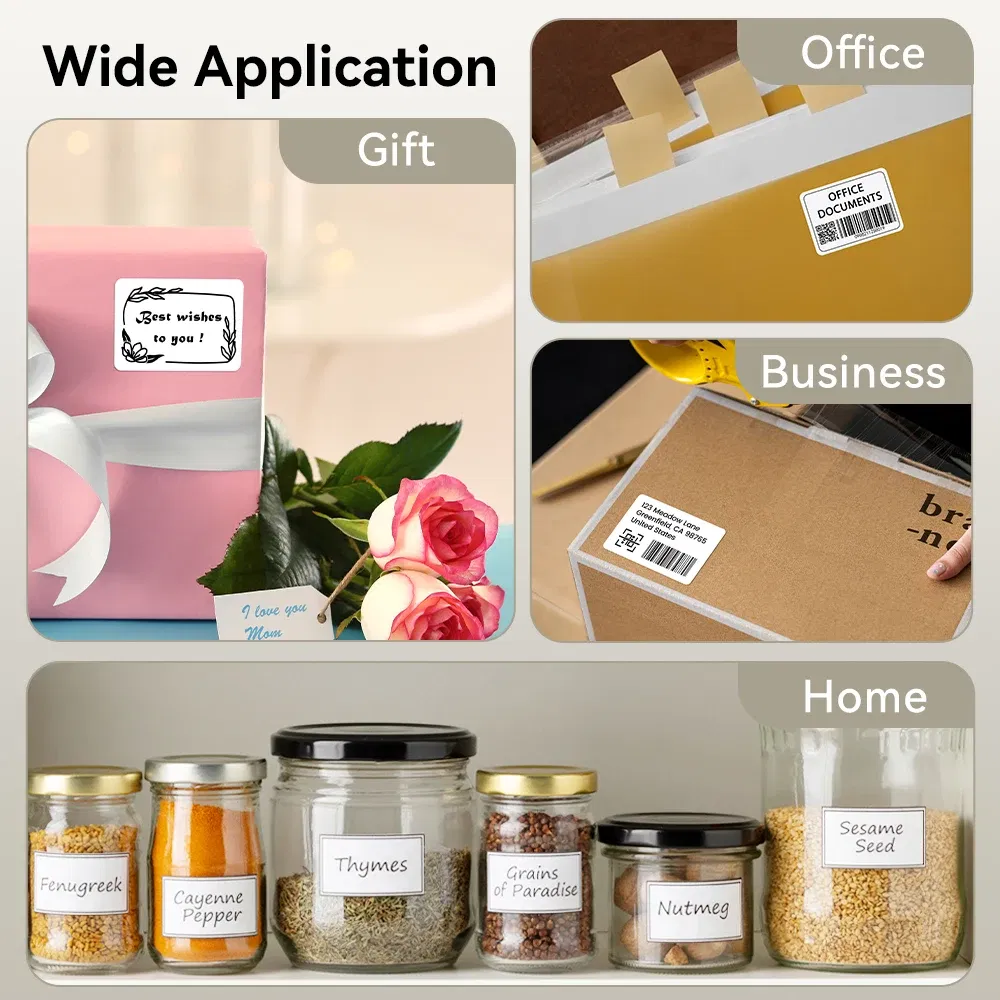 Color: light pink - Phomemo Label Maker Paper M110 Label Adhesive Paper White Waterproof Thermal Sticker for M110 M221 M200 M220 Portable Printer