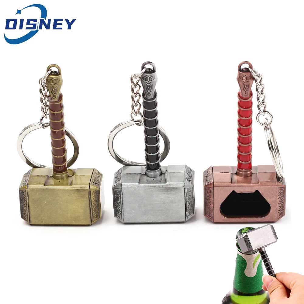 Color: PURPLE, Ships From: CHINA - Avengers Thor's Hammer Pendant Keychain Superhero Thor Odinson Opener Beer Bottle Openers Keyring Accessories