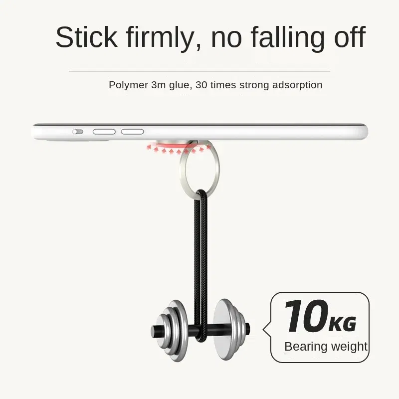 Color: Sapphire - Metal 360 Degree Rotation Mobile Phone Holder Holder Stand Ring Buckle Creative Gift Universal Lazy Car Holder Round Liquid New