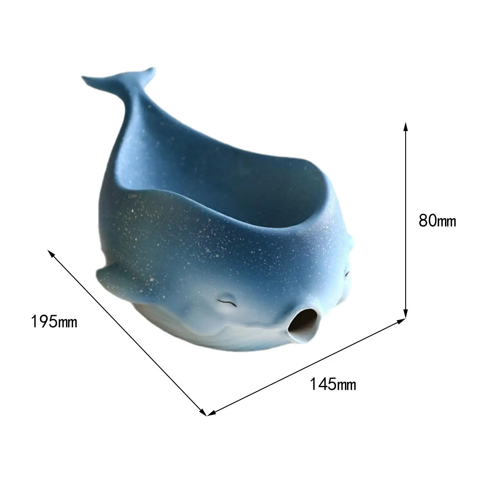 Whale Shaped Sponge Holder, Soap Dish with Drain, for Bar Counter, Bathroom Sink