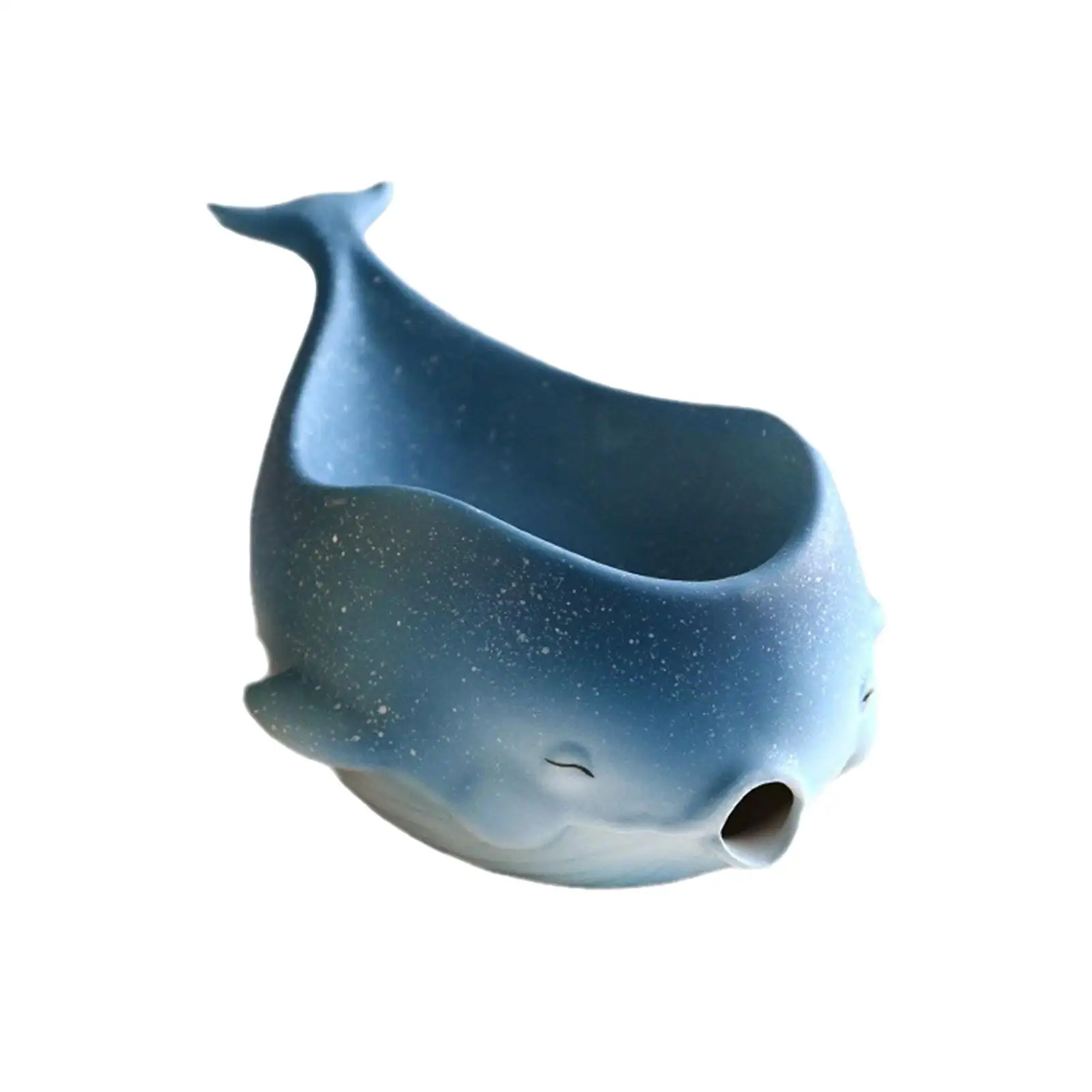 Whale Shaped Sponge Holder, Soap Dish with Drain, for Bar Counter, Bathroom Sink