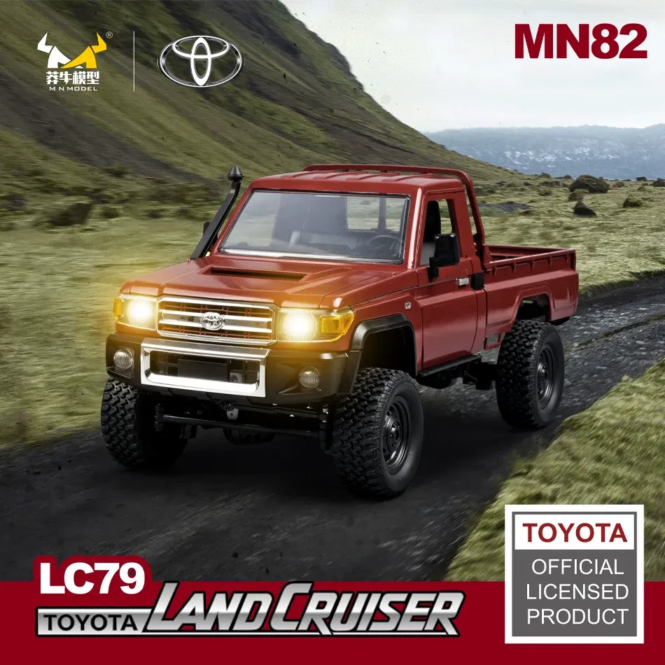 Color: Orange - MN MODEL 1/12 4X4 Remote Control Diving Off-road Car Retro LC79 Truck Climbing All Terrain Vehicle Rock Crawler Toy for Adult