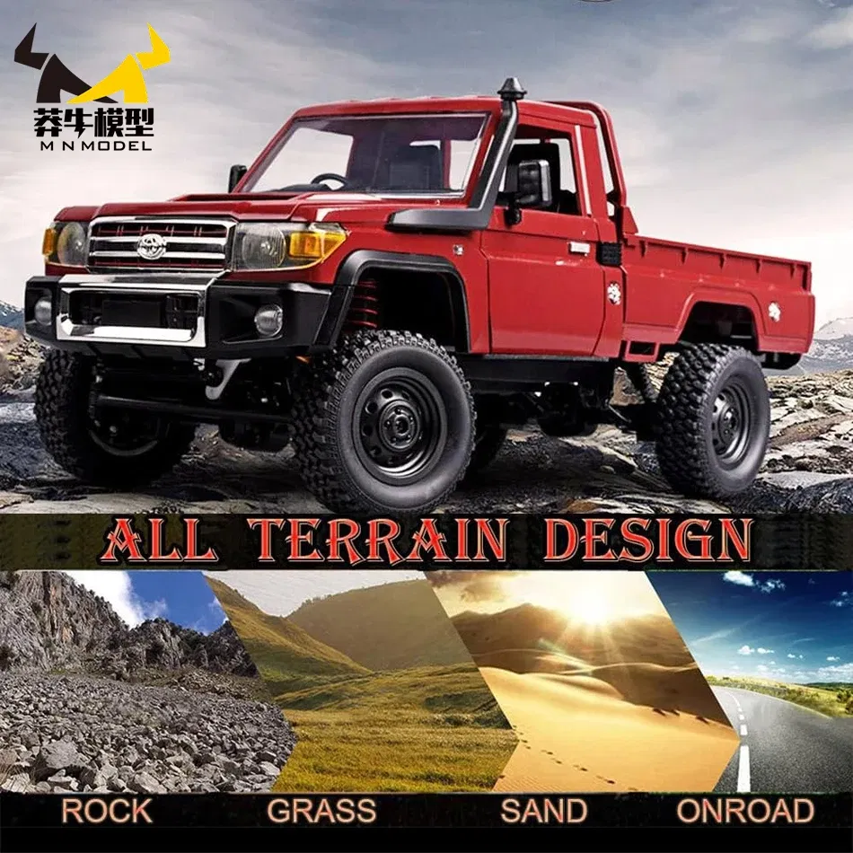Color: Orange - MN MODEL 1/12 4X4 Remote Control Diving Off-road Car Retro LC79 Truck Climbing All Terrain Vehicle Rock Crawler Toy for Adult