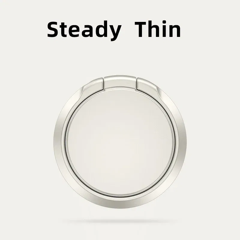 Color: black - Metal 360 Degree Rotation Mobile Phone Holder Holder Stand Ring Buckle Creative Gift Universal Lazy Car Holder Round Liquid New