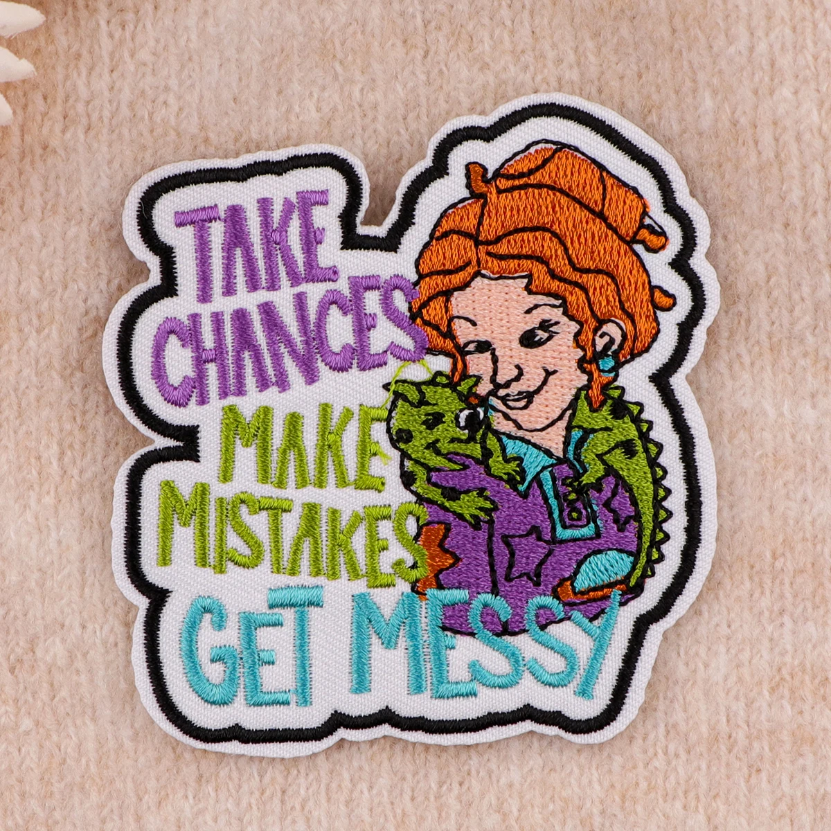 Cartoon Girl Embroidery Patch Funny School Bus Iron On Patches For Clothing Thermoadhesive Patches On Clothes DIY Sew Badges