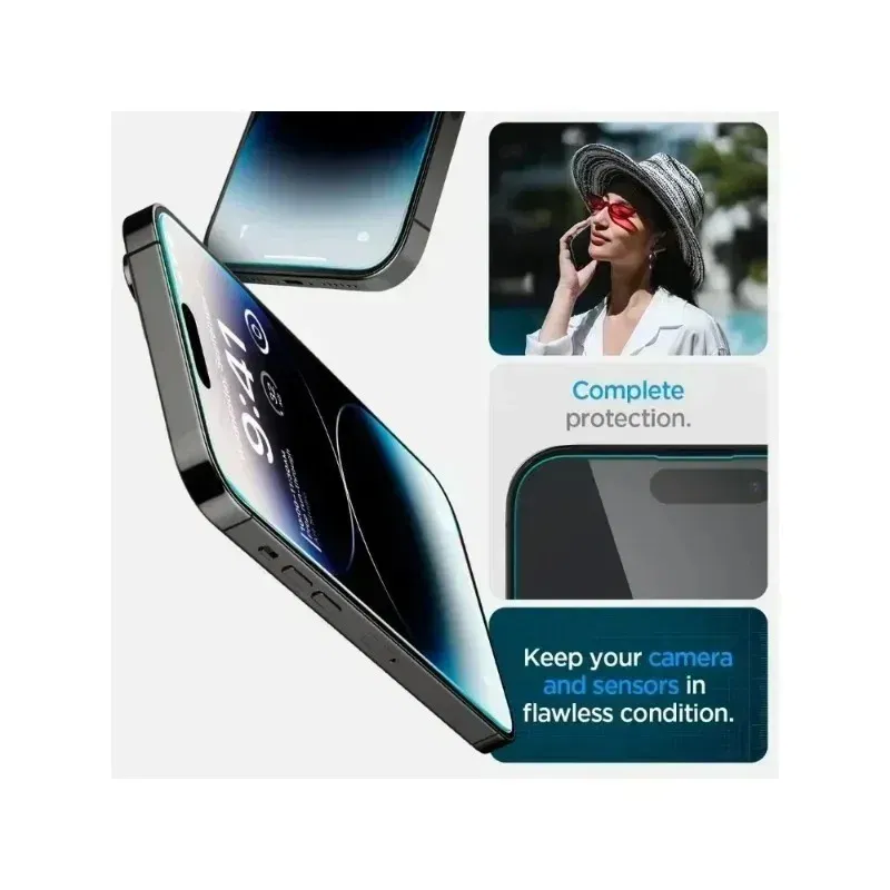 Color: Lucent - BX -Sp-gen tempered glass ForIPhone 15 Pro Max/15/16 Pro Max s24 ultra GLAS.tR EZ Fit Auto Tray HD for iPhone Screen Protector