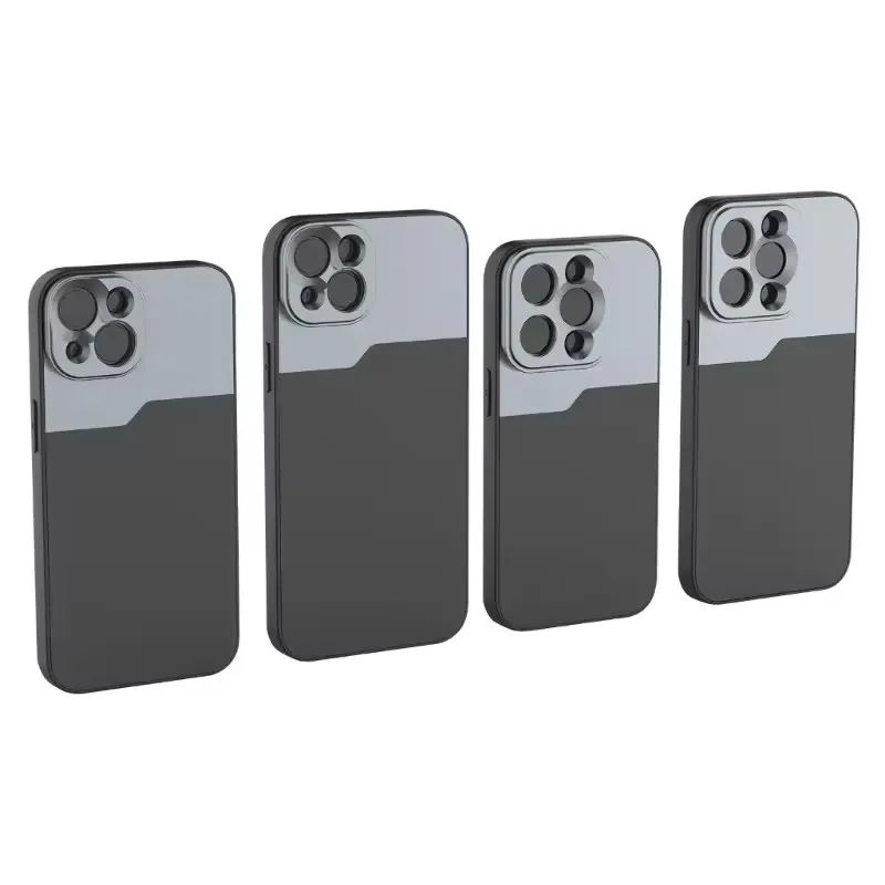 Color: WHITE - 17MM Thread Phone Case for iPhone 14 15 16 Plus Pro Max Anamorphic Macro Wide Angle 17MM Lens Mount Phone Case for Ulanzi Kaise