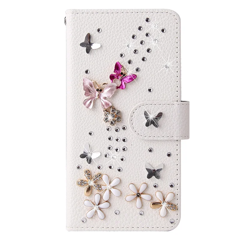 Color: Blue, Material: Genuine leather - Flip Glitter Case For Samsung Galaxy S25 Ultra S24 FE S23 S22 S21 S20 Plus A35 A55 A16 A14 A15 A34 A54 Leather Cover Case