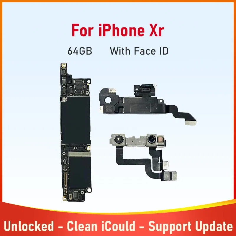 Color: Yellow, Ships From: CHINA - Top Tested Motherboard for iPhone X XR XS Max 64g 128g 256g Unlocked Mainboard With Face ID Cleaned Logic Board
