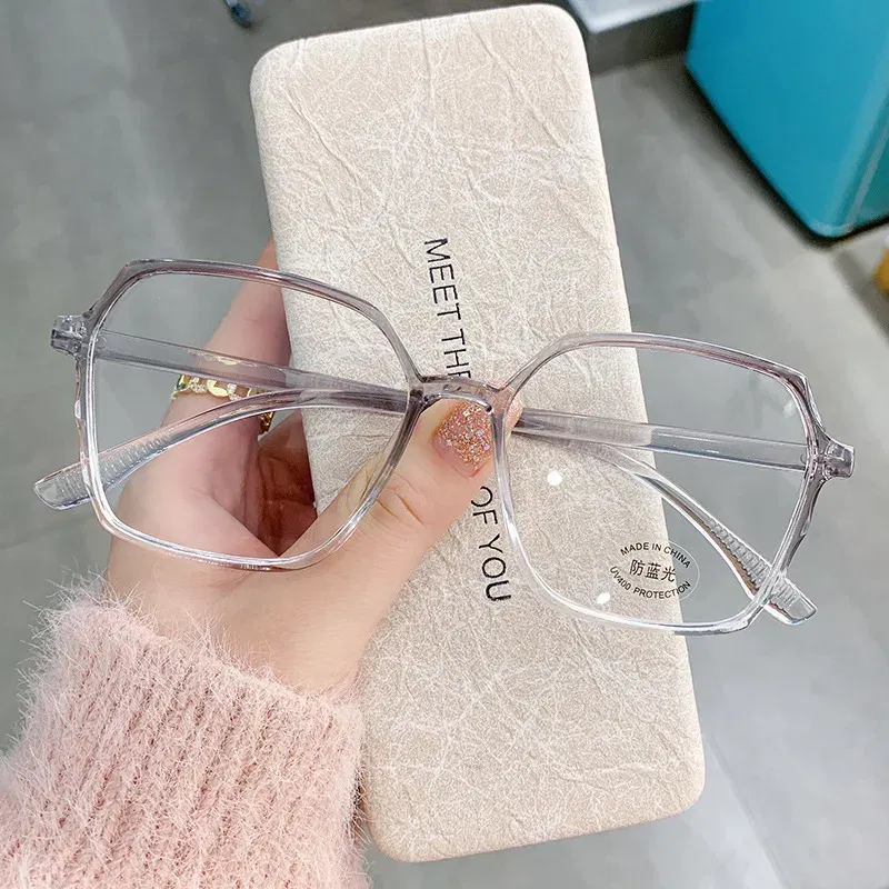 Frame Color: black, Ships From: CN - Transparent Computer Glasses Frame Women Men Anti Blue Light polygon Eyewear Blocking Glasses Optical Spectacle Eyeglass