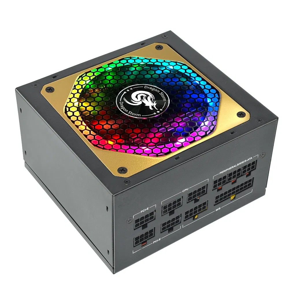 Rating Power: 850W, Ships From: United Arab Emirates - 850W Power Source 80Plus Gold For PC Professional E-Sports Video Game Computer PSU RGB Full Modular Supply With 12CM Fan