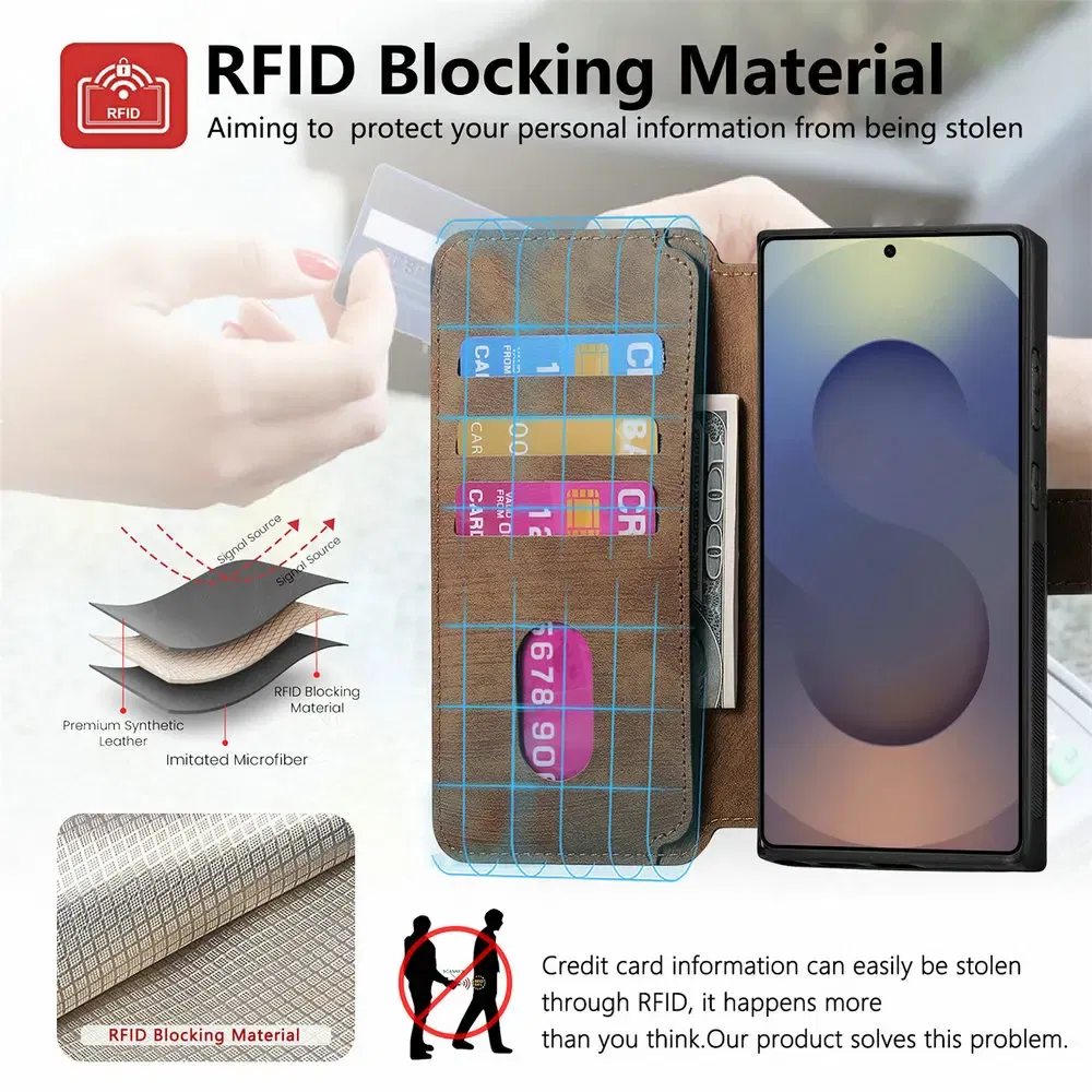 Color: Brown, Material: POLYESTER - Detachable 2IN1 Leather Card Funda for Xiaomi Poco F7 X7 M7 Pro 5G Luxury Case Magnetic Wallet Etui Poco X7 Pro F 7 Ultra Cover