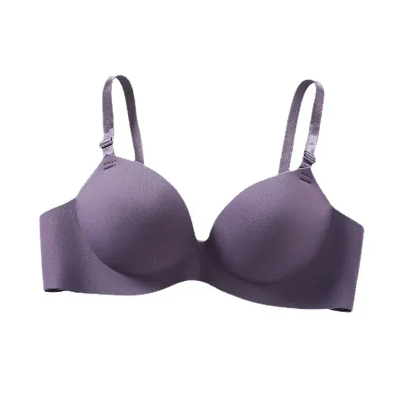 Color: PURPLE, Bands Size: 36, Cup Size: B - Women Seamless Bra Sexy Push Up Bralette No Wire Girls Students Breathable Lingerie Fashion 3/4 Cup Wireless Female Lingerie