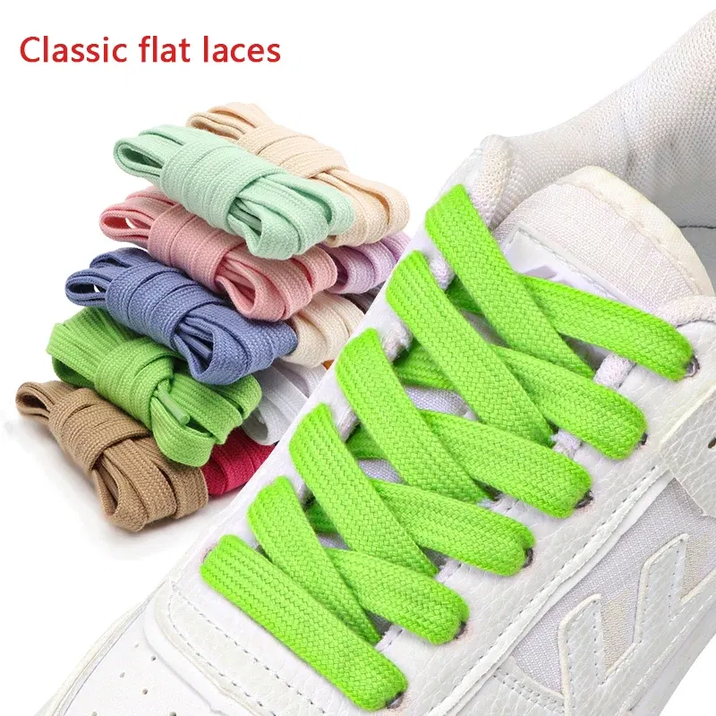 Color: MULTICOLOR, Ships From: CHINA, Length: 120cm - 1 Pair Flat Shoelaces for Sneakers Rugged Wear-resistant Classic Canvas Sports Shoe Laces Women Men Shoelace Solid Double Cotton