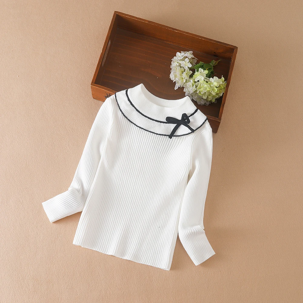 Color: Pink, Kid Size: 4T - Girls Sweater Pullovers Autumn Winter Baby Warm Sweaters Tops Children Knitwear Kids Clothes