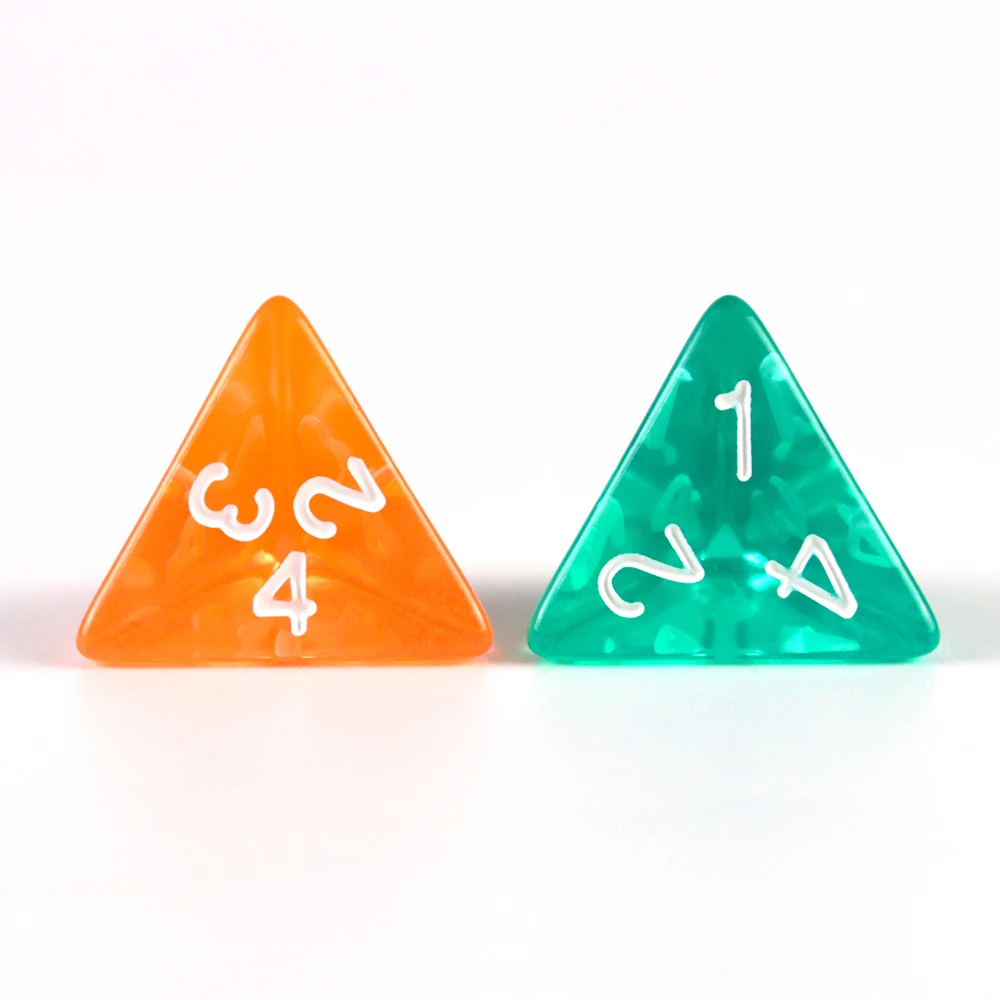 Color: light green - High Quality  7 Pcs/set Transparent Crystal Digital  Polyhedral Dice Sets D4-D20 ,  for DNDGame Dados Rpg  Board Game