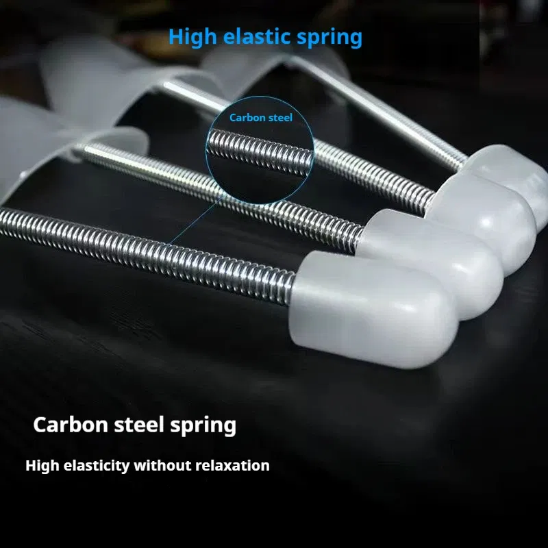 Color: green - 1Pair Spring-loaded qualitative shoe stretcher Anti-deformation Inner support Shoes expander Shaping Anti Wrinkle Shoe Lasts