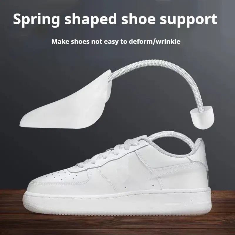 Color: green - 1Pair Spring-loaded qualitative shoe stretcher Anti-deformation Inner support Shoes expander Shaping Anti Wrinkle Shoe Lasts