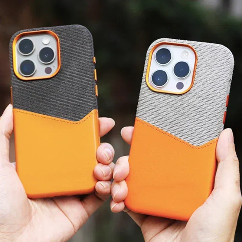 Color: Blue, Material: ABS - Card Holder MagSafe Leather Phone Case For iPhone 14 16 Pro Max 13 15 Pro 12 Pocket Wireless Charging Alloy Lens Hit Color Cover