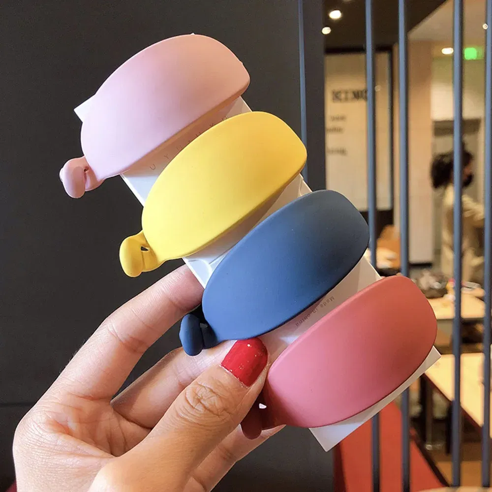 Color: Red - New Cute Candy Colors Banana Shape Hair Claws Women Girls Sweet Hair Clips Ponytail Holder Hairpins Fashion Hair Accessories