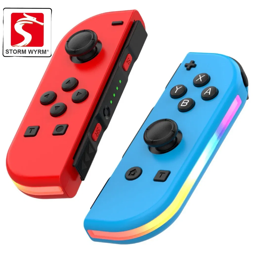 Color: Clear - STORM WYRM Bluetooth Joystick for Switch NS Game Left and Right Wireless RGB With Light Small Handle JOY-02