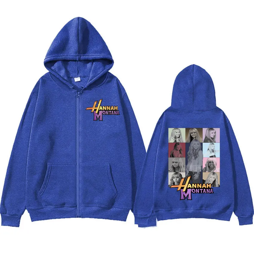 Color: Gold, Size: XXXL - New Hannah Montana Logo Zipper Hoodie Miley Cyrus The Eras Tour Men Women Jacket Sweatshirt Fashion Aesthetic Trend Zip Up Hoody