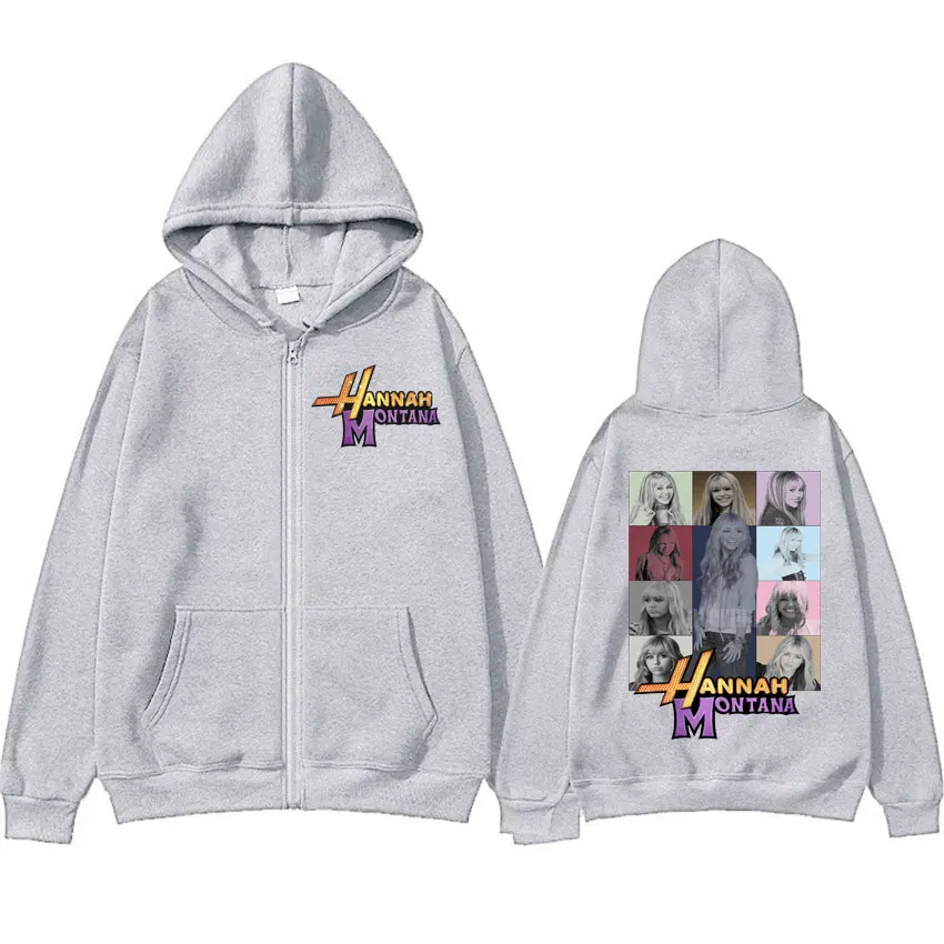 Color: Gold, Size: XXXL - New Hannah Montana Logo Zipper Hoodie Miley Cyrus The Eras Tour Men Women Jacket Sweatshirt Fashion Aesthetic Trend Zip Up Hoody