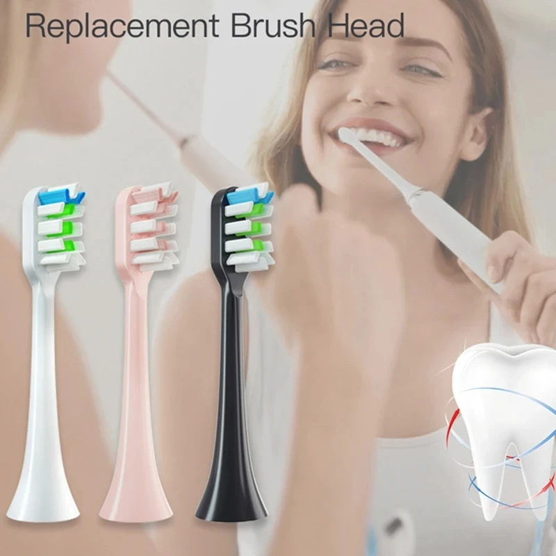Color: MULTI - 10pcs Replacement Brush Heads for Xiaomi SOOCAS X3 X5 V1 X3U Soft Bristle Electric Toothbrush Dupont Bristle Sealed Packed