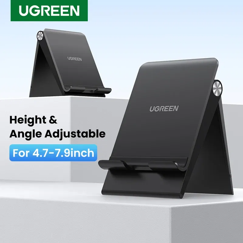 Color: Yellow - UGREEN Phone Stand Holder Desk Cell Phone Dock Stand for iPhone 16 15 14 Pro Max Adjustable Foldable Mobile Phone Holder Stand
