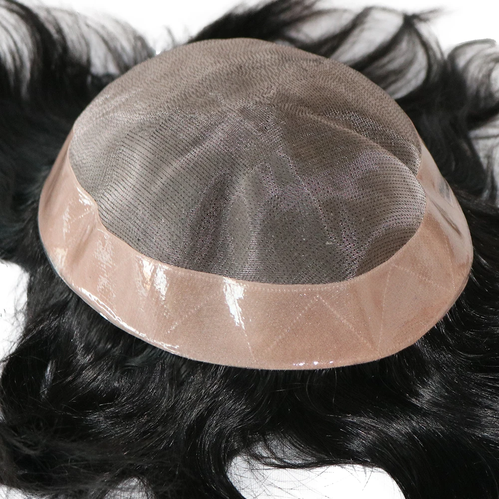Toupee Color: 6R#, Toupee Density: 130%, Length: 6 inches, Toupee Size: 6x9, Toupee Design: free - 20MM Curly Brown Black Super Durable Mono Lace&Pu Mens Toupee Wig Human Hair 15mm Capillary Prosthesi Weave Replacement For Male