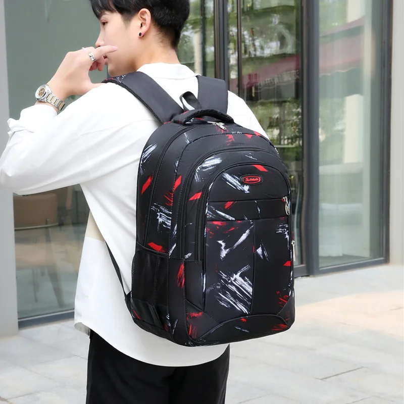 Color: SKY BLUE - New Backpack With Large Capacity Lightweight Pressure Relief Backpack Leisure Travel Student Backpack