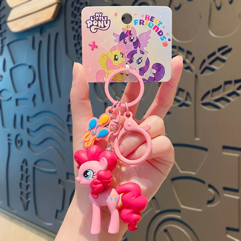 Color: Orange, Ships From: CHINA - Cartoon My Little Pony Toy Keychain Twilight Sparkle Pinkamena Diane Pie Fluttershy Rarity Rainbow Dash Key Buckle Keyring Gift